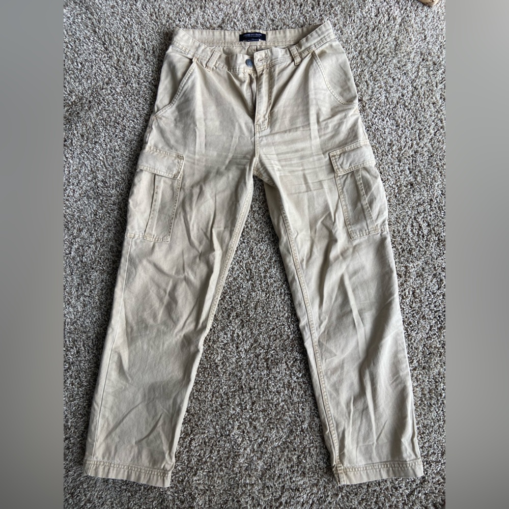 Loose Fit Relaxed Cream Cargos
